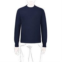 Blue cashmere crew-neck sweater