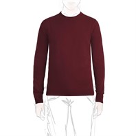 Bordeaux cashmere crewneck sweater