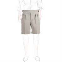 Beige cotton manny shorts