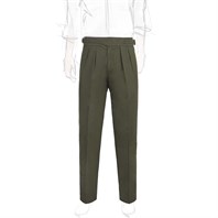 Military green cotton manny trousers