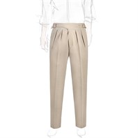Beige cotton manny trousers
