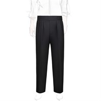 Black tasmanian wool manny tuxedo trousers
