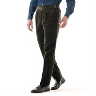 Green corduroy manny trousers