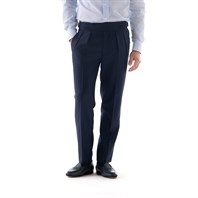 Manny trousers in plain tasmania wool blue