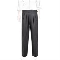 Manny Trousers in grey pinstripe wool