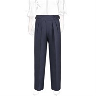 Blue linen manny trousers