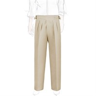 Beige linen manny trousers