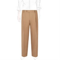 Pantaloni modello Ciro in misto lino beige