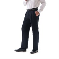 Ciro trousers in blue linen blend