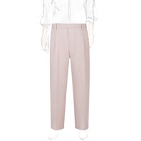 Pantaloni modello Ciro in misto lino rosa