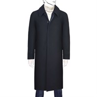 Blue skyfall wool raglan coat