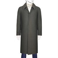 Green skyfall wool raglan coat
