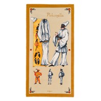 Pulcinella scarf in camel cashmere