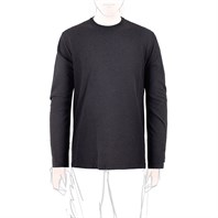 Grey Long-Sleeve Knitted T-Shirt