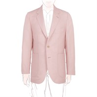 Pink linen blend single-breasted Jacket