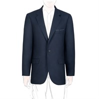 Blue flannel wool single-breasted jacket "SW1"