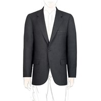 Dark gray flannel wool single-breasted jacket "SW1"