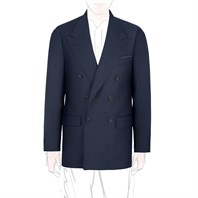 Blue tasmania wool double-breasted jacket "SW1"