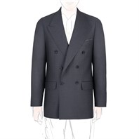 Dark gray tasmania wool double-breasted jacket "SW1"