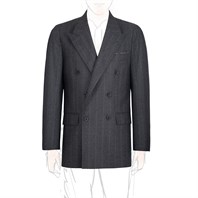 Double-breasted grey pinstripe wool jacket "SW1"