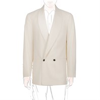 Double-breasted white flannel evening jacket "SW1"