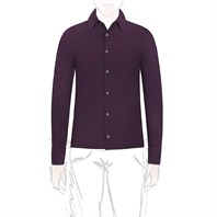 Wine piquet cotton shirt