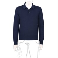 Blue cashmere polo