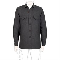 Gray diagonal cashmere overshirt