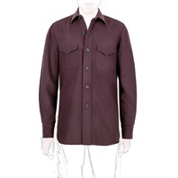 Plum diagonal cashmere overshirt