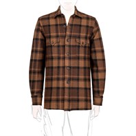 Vintage Archive cashmere overshirt in brown check