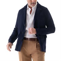 Capri jacket in blue linen 