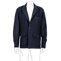 St. Moritz cashmere jacket in blue herringbone