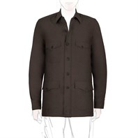 Brown wool safari jacket