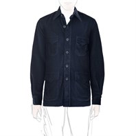 Sahariana in velluto a costine blu