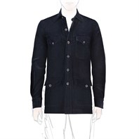 Sahariana in velluto blu