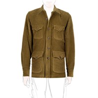 Olive green corduroy safari jacket