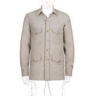 Beige wool safari jacket