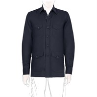 Blue cashmere safari jacket
