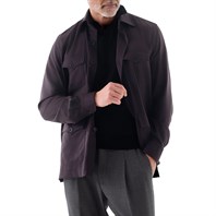 Bordeaux cashmere safari jacket