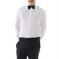 White double-cuff cotton shirt