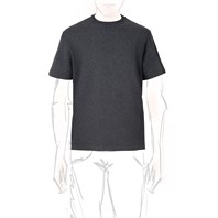 T-shirt manica corta in maglia grigia