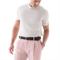 White short-sleeve knitted t-shirt