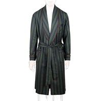 Vestaglia in lana e cashmere rigata