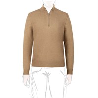 Rhum cashmere sweater with half zip